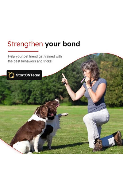 StartONTeam Fluier profesional cu ultrasunete anti-lătrat pentru dresaj, respingere sau rependere câini agresivi, roz