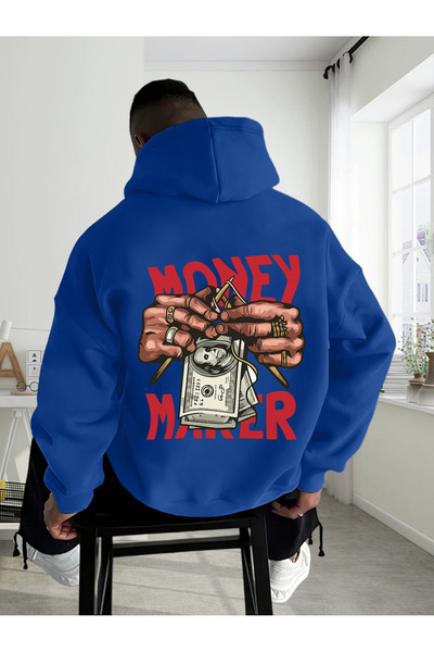 trendypassion سويت شيرت كبير الحجم بتصميم مطبوع للجنسين من Money Maker
