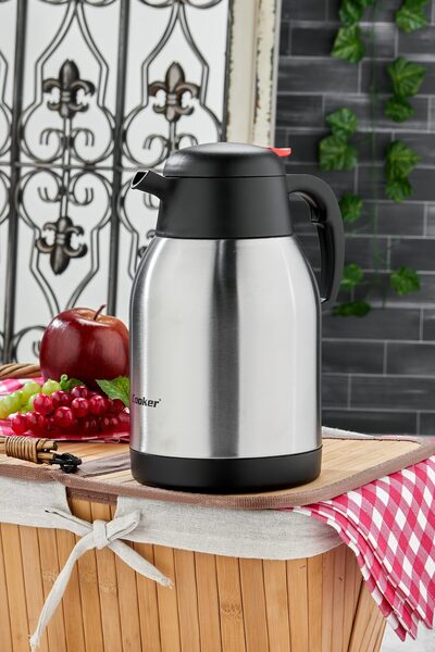 Cooker 2 Liter Double Layer Stainless Steel Thermos 12-24 Hours Cold, 8-12 Hours Keep Warm