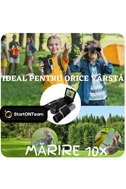 StartONTeam Professional Hunting Binoculars, 10X Digital Zoom with Recording and 2” LCD Screen Silver
