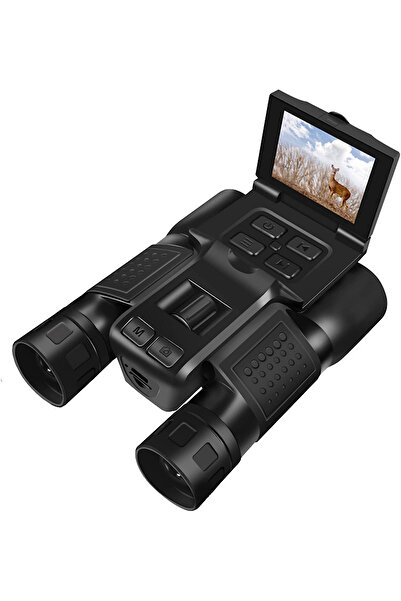 StartONTeam Binoclu digital profesional de vânătoare, zoom 12X, ecran LCD de 2,4" negru