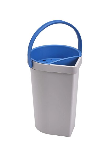 TEZPAZAR BERGVATTNET Banyo Kovası 8 Litre Plastik Temizlik Kovası Gri-Mavi Pl...