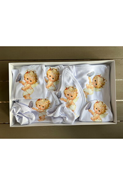 Botez Set nou nascut de scos din spital 10 piese ingeras 4 cu fluturas