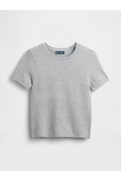 GAP Kadın Gri CashSoft Stretch Baby T-Shirt