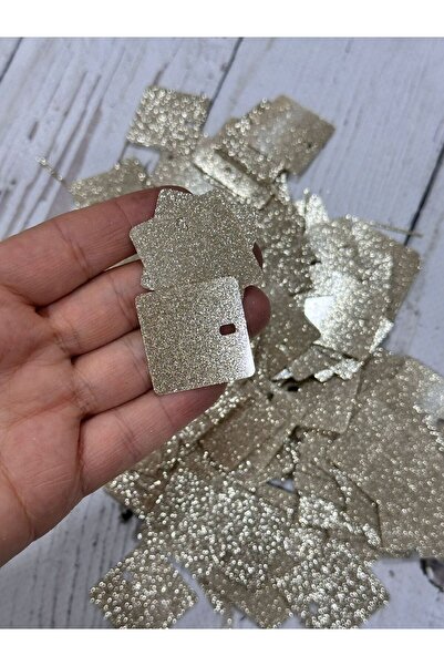 miraylahobi Simli Kare Pul Çanta, Supla Pulu 25 gr 30X30 mm (3X3 cm)