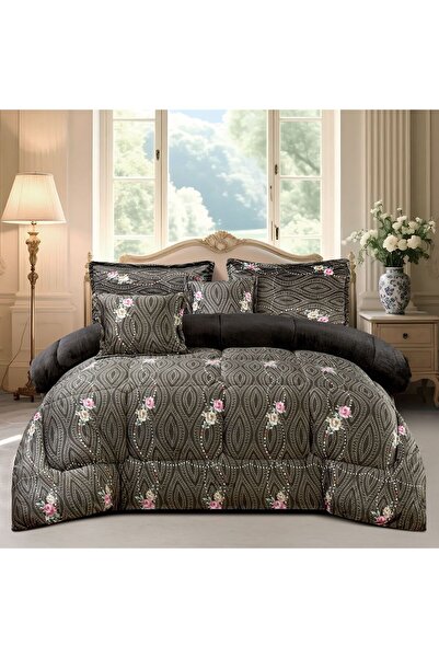 Roshen طقم مفرش 6 قطع نفرين مخمل فرو مصنوع بجودة عالية من المخمل الناعم مقاس ...