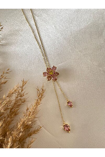 staınless steel Idyllia Y Flower Steel Necklace