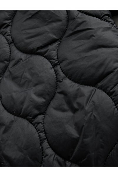 GAP Kız Çocuk Siyah Lightweight Kapitone Puffer Şişme Ceket