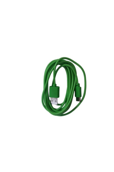 SOHO USB to USB-C charging and data transfer cable, universal compatibility, 2 m, Green