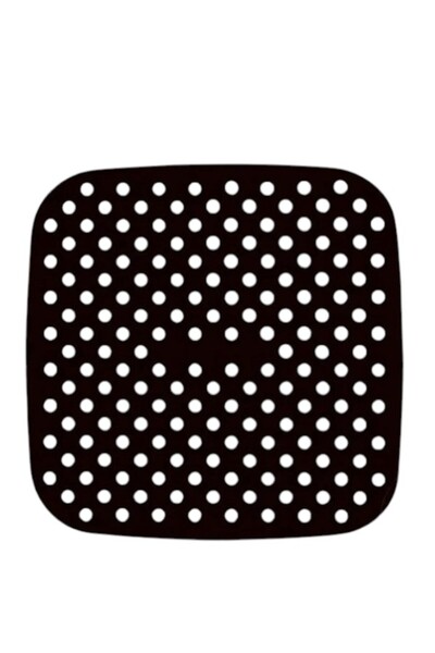Online Home Market Air Fryer Square Model Cooking Mat 21.5 cm Black Reusable ...