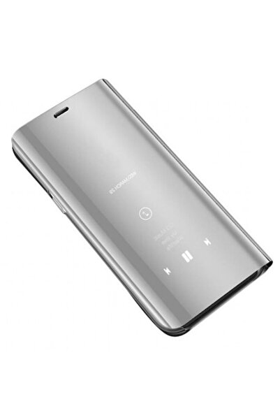 SOHO Carcasă Clear View compatibilă cu Samsung Galaxy S7 Edge, capac tip carte, argintie