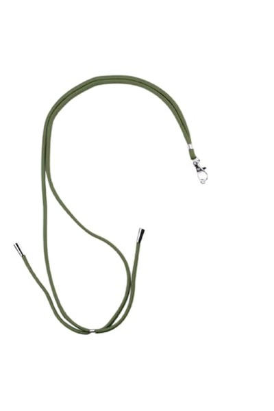 SOHO Phone lanyard with mini carabiner attachment for case, adjustable, textile, 150 cm, Khaki