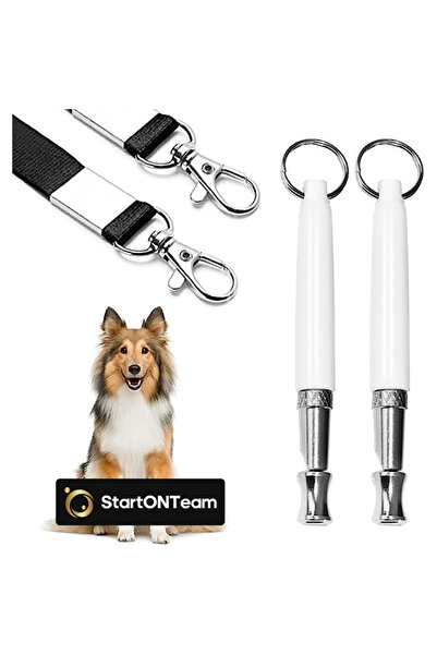 StartONTeam Fluier profesional cu ultrasunete anti-lătrat pentru dresaj, respingere sau repulsare a câinilor agresivi, alb