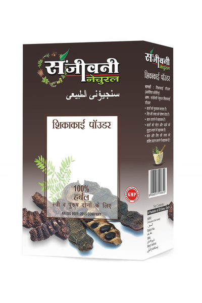 sanjeevni سانجيفاني بودرة عشبية شيكاكاي الطبيعية للنساء والرجال - 100 جرام