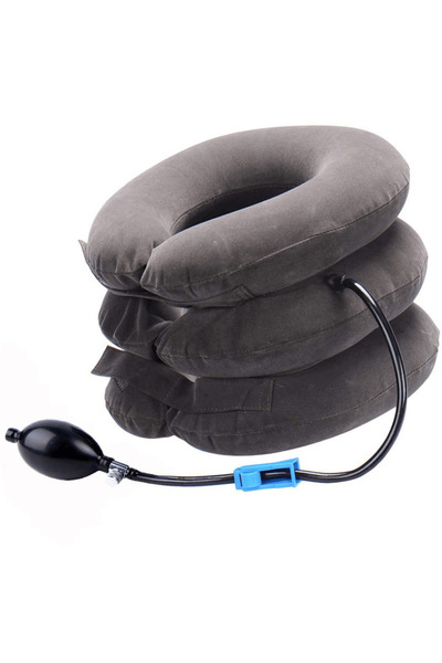 StartONTeam Guler cervical moale și gonflabil pentru spondiloză și hernie cervicală, gri