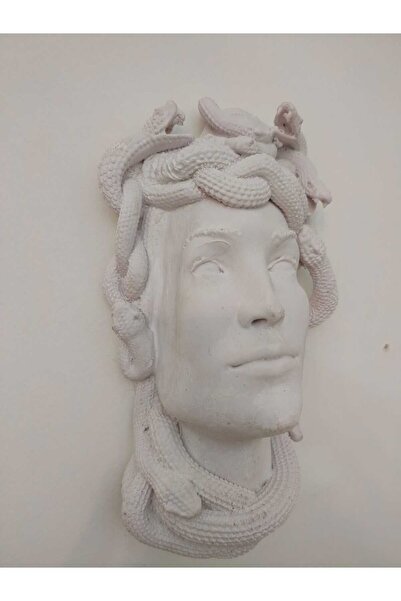 Arose Duvar Medusa Yılanlı Kadın Mitolojik Dekor Biblo Yükseklik 30cm Genişli...