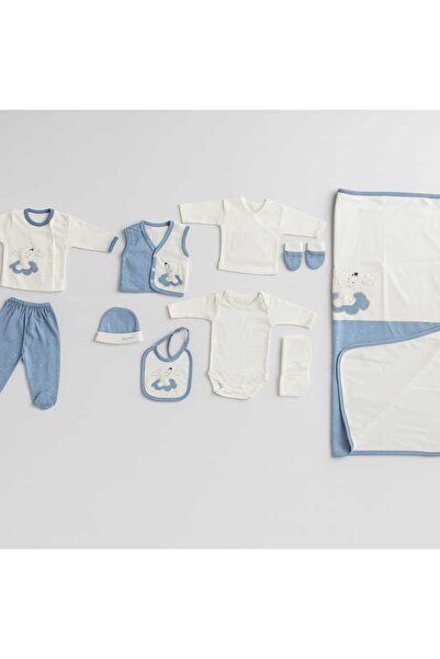 MİLAYS LİFE HOME COLLECTİON Baby Organic Cotton Cloud Rabbit Embroidered 10-P...