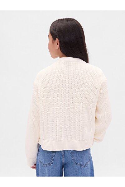 GAP Kız Çocuk Kırık Beyaz Oversize Hırka