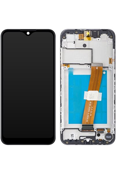 Samsung Ecran tactil Galaxy A01 A015, cu ramă, negru, Service Pack