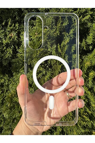 Deppo Trend Samsung Galaxy A55 Uyumlu Kılıf İnce Sert Sararmaz Magsafe Kamera...