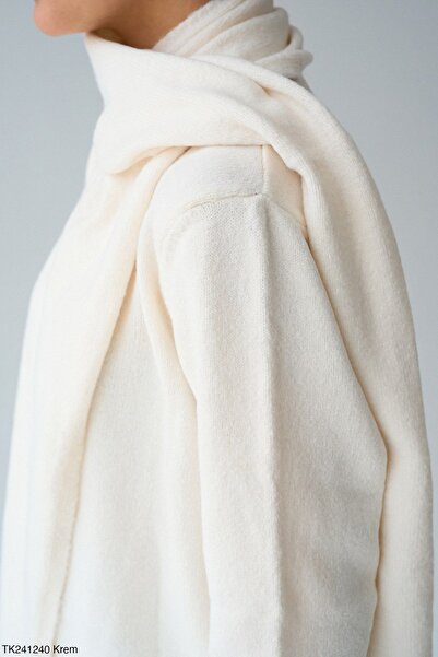 Tugem Pulover QUZU pentru femei cu șal și eșarfă supradimensionat