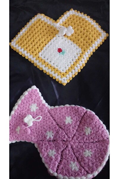 Papatyam قطعتان من الليف المنسوج يدويًا بطبقة مزدوجة / ليفة حمام مصنوعة يدويً...