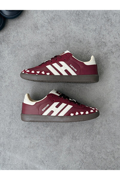 Zenom Burgundy Heart Sambea Sneaker