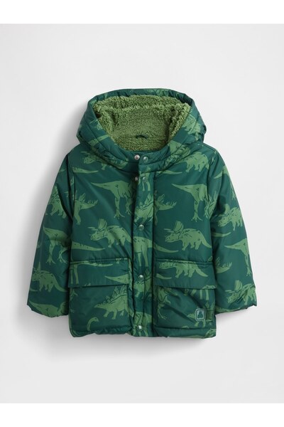 GAP Erkek Bebek Yeşil Cozy Puffer Şişme Mont