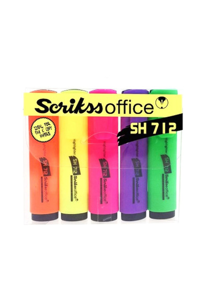 SH712 Highlighter Set - 5-Piece Neon Colors /