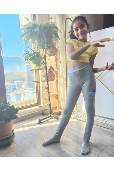 Timi Kids Devojčice, zimske tajice Pamuk paket, elastični struk, Elsa siva