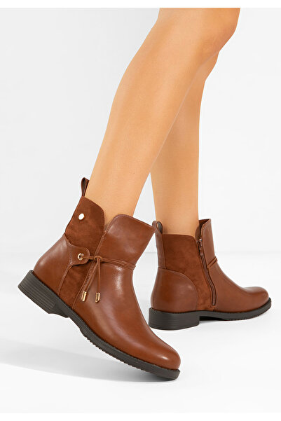 B T Shoes Γυναικεία μποτάκια Melisara ταμπά