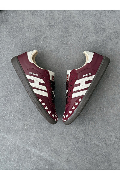Zenom Burgundy Heart Sambea Sneaker