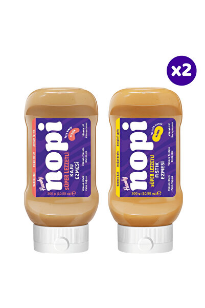 Nopi Foods NOPI Handy İkili Set – Kaju & Yer Fıstığı Ezmesi (2 x 300 g)