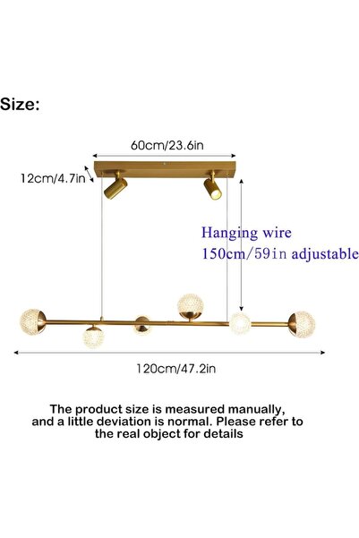Oninio Hanging chandelier, Modern, 6+2 light sources