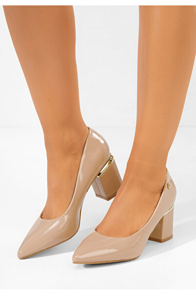 B T Shoes Tělové lodičky na hrubém podpatku Nelia V4