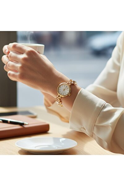 Neorney Yonca Desenli Şık Taş Detaylı Kadın Kol Saati