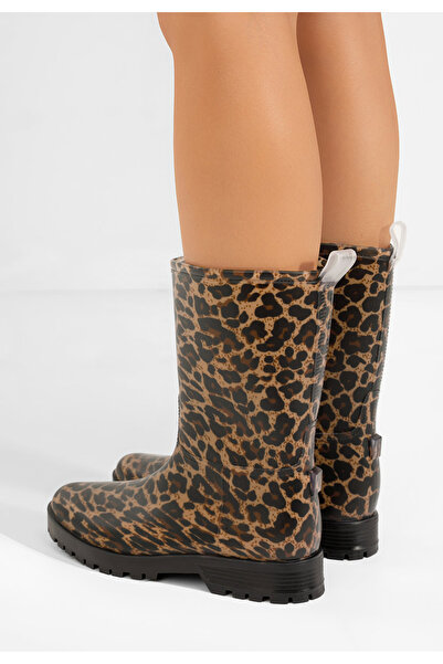 B T Shoes Zvířecí potisk dámské holínky Niviera