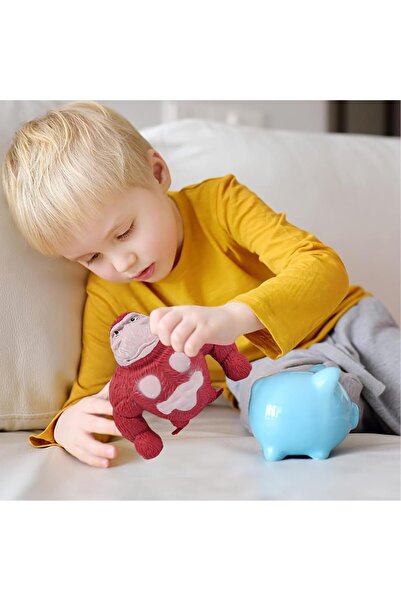 LRS STORE Büyük Stres Goril Oyuncak – Antistres Sıkma Oyuncağı, Dayanıklı Esnek 16 cm İçi Kum Maymun