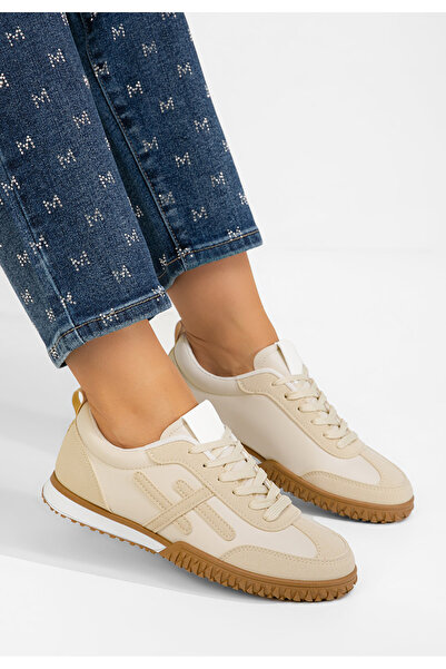 B T Shoes Béžové dámské tenisky Loriva