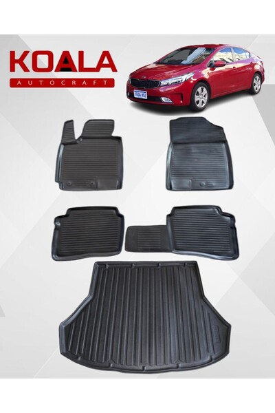 KoalaOtoTekstil Kia Cerato (2016-2018) Ile Uyumlu-Araca Özel Paspas ve Bagaj ...