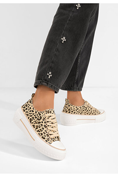 B T Shoes Animal print tenisky na platformě Antio