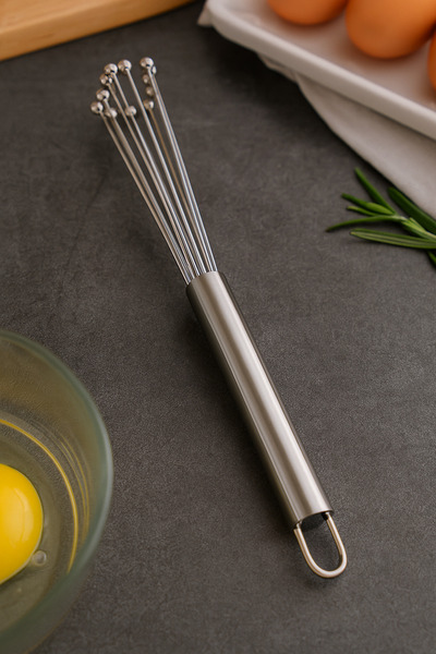 Emal Home Paslanmaz Çelik Top Uçlu Çırpıcı