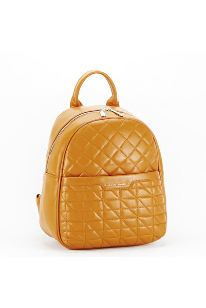 David Jones backpack with print B-6824-2 119 Mustard