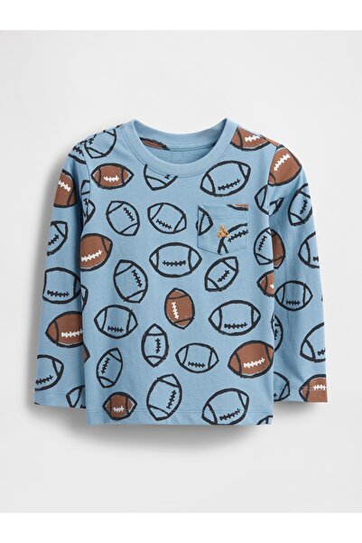 GAP Erkek Bebek Mavi Mix & Match Cepli T-Shirt
