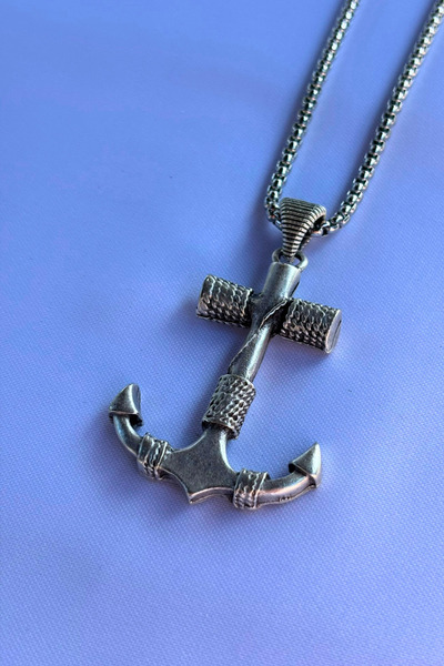 Begondio Çapa El İşçiliği Paslanmaz Çelik Zincir Erkek Kolye