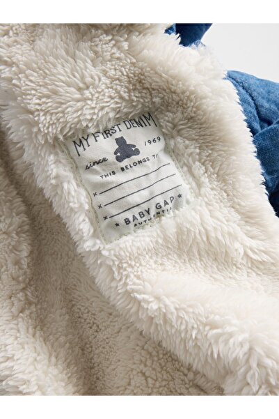 GAP Bebek Mavi Kapitone Denim Cozy Tulum