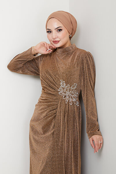 TesettürButik Βραδινό φόρεμα με κρόσσια