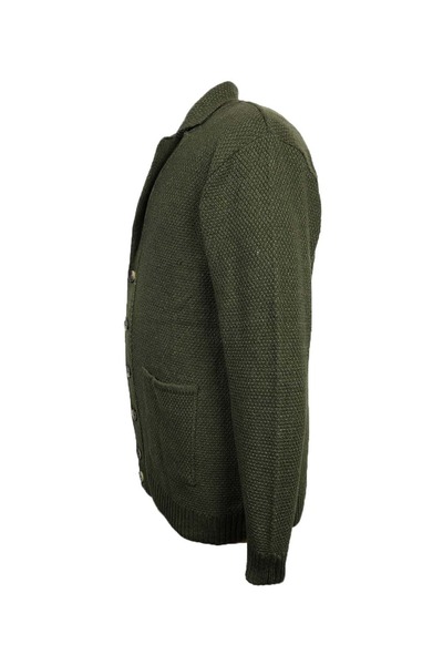 tambattal Plus Size Buttoned Jacket Collar Men's Knitwear Cardigan (Comfortable Fit)