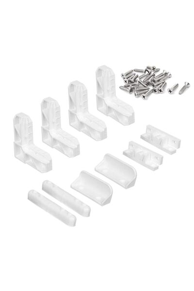 SOLIDON Set accesorii plasa tantari, pentru fereastra, 10 piese, alb