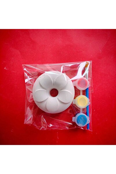 OEM Set figurina din ipsos Gogoasa, pensula, culori, D=7cm